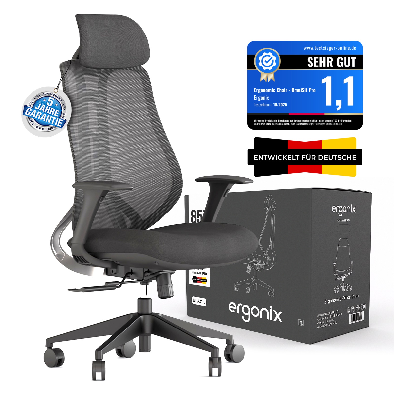 Ergonix chair 3D render